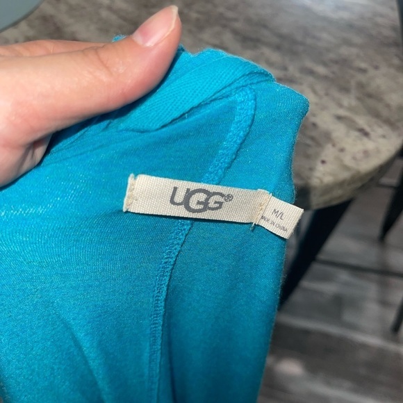 Ugg Australia Blue open front waterfall cardigan jacket size M/L - Picture 4 of 5